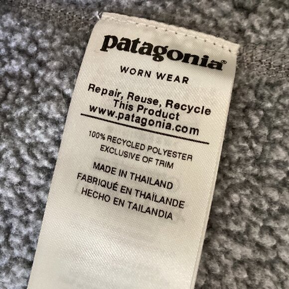 Patagonia Womens Grey Better Sweater 1/4 Zip Pullover Jacket Size L - Picture 8 of 11